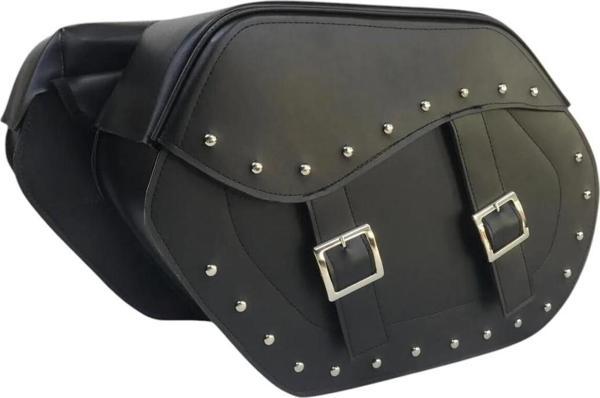 Motospartan Yan Çanta Takımı 2li Suni Deri Heybe Dh01 Büyük Chopper - Image 1