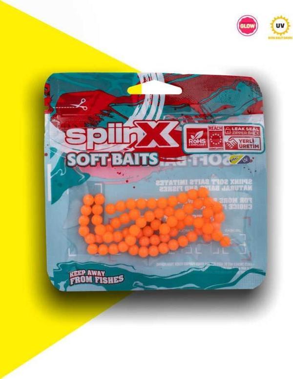 SPIINX BALIK YUMURTASI 6MM 70P UV ORANGE GLOW - Image 1