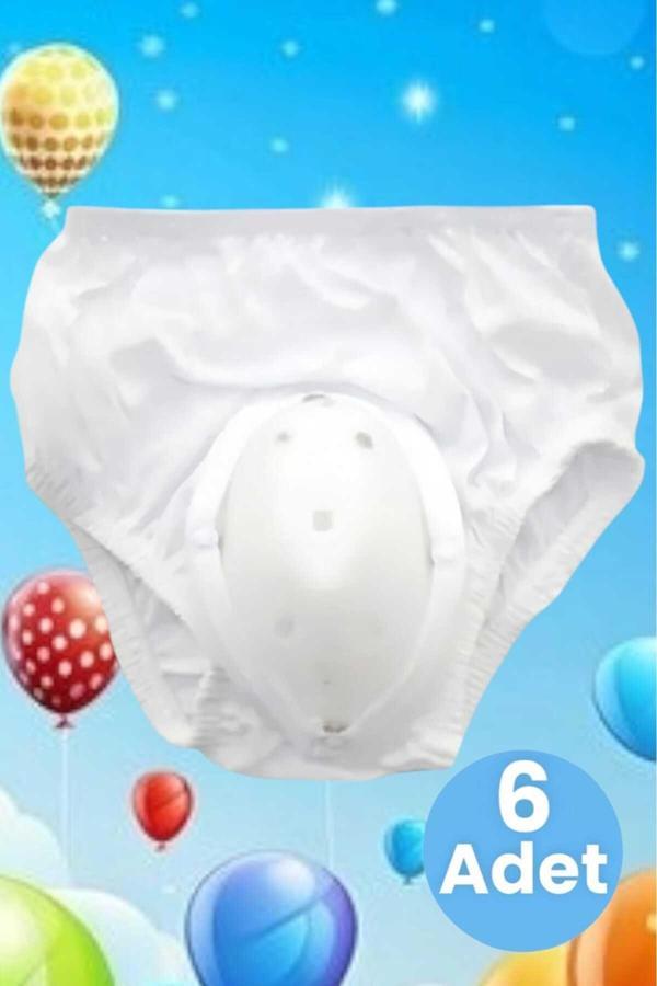 Uniquetrenders 6'Lı Kasık Koruyucu Sünnet Külodu Beyaz 2-5 Yaş - Image 1