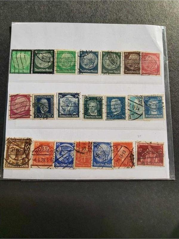 Escoines Koleksiyon 39963680e1b635c543 1923-1930 Almanya 21 adet riech dönemi pullar - Image 1