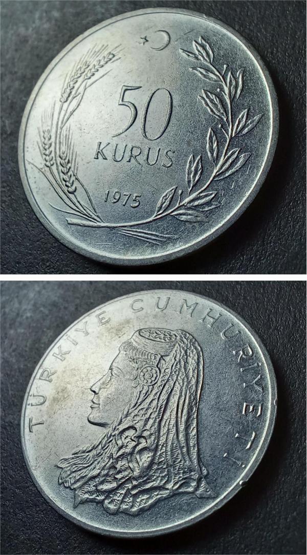 Escoines Koleksiyon 3996368015a45ddd94 1975 Akmonital 50 Kuruş ÇÇT+/ÇA Eski Madeni Para - Image 1