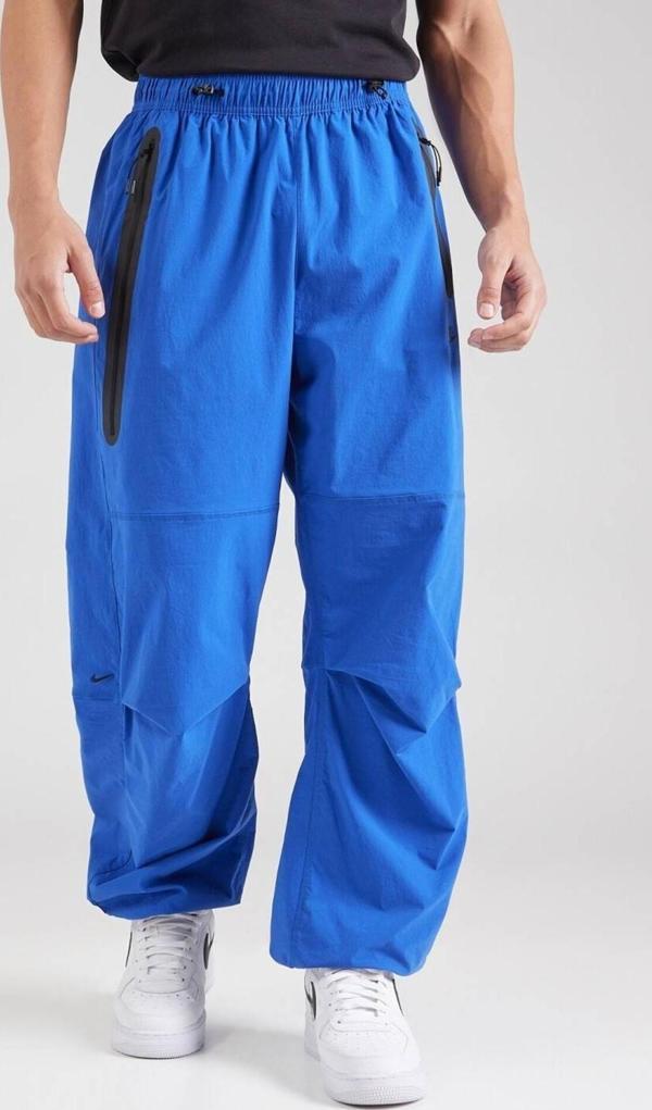Nike Tech Woven Oversized Pants Flat Pewter Paraşüt Kumaş Erkek Oversize Bol Kesim Eşofman Altı Sax Mavi - Image 1