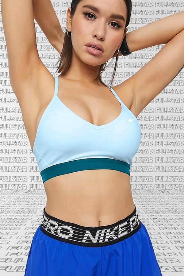 Nike Bra indy Light Support Sports Kadın Sporcu Sütyeni Mavi Bra Büstiyer - Image 1
