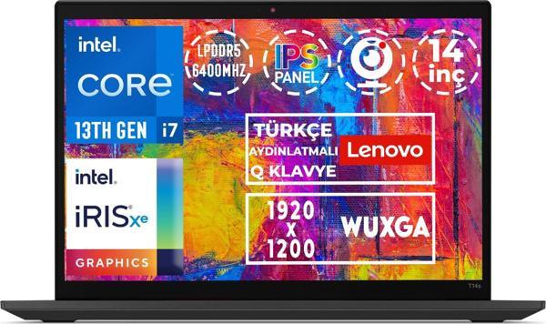 Lenovo ThinkPad T14s G4 i7-1355U 16GB 512GB SSD 14" WUXGA Fdos Taşınabilir Bilgisayar 21F60064TX - Image 1