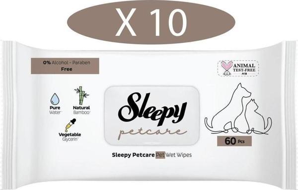 Petcare Evcil Hayvan Islak Havlusu 60LI x 10 Adet (600 Yaprak) - Image 1
