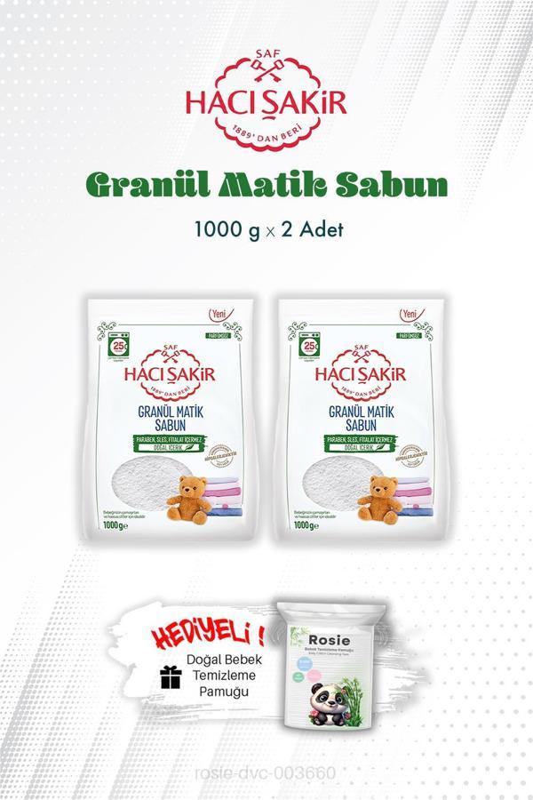 Hacı Şakir Granül Matik Çamaşır Deterjanı 1000 gr X2 ve ROSIE - Image 1