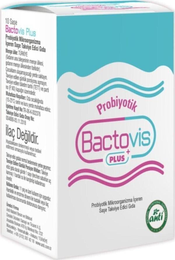 BACTOVİS PLUS PROBİYOTİK MİKROORGANİZMA İÇEREN SAŞE TAKVİYE EDİCİ GIDA 10 POŞET - Image 1