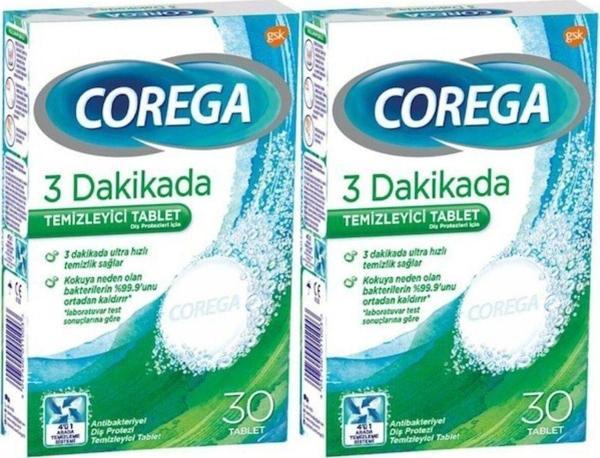 3 Dakikada Protez Temizleyici Tablet 2 x 30 Tablet - Image 1