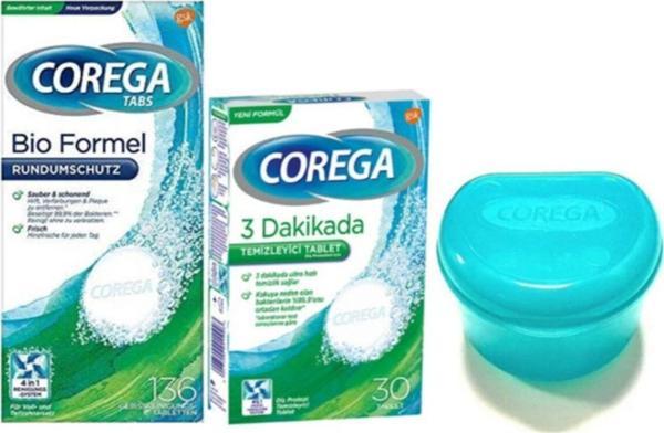 Protez Diş Temizleyici Tablet 136'lı + 30'lu Tablet + Saklama Kutusu - Image 1