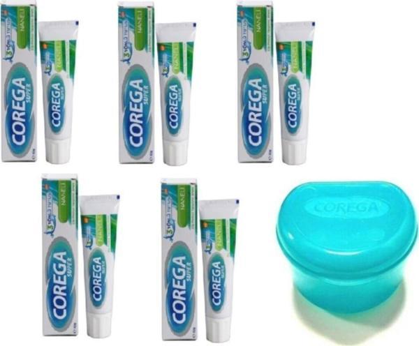 Protez Diş Yapıştırıcı Naneli 40 Gr 5 Adet Protez Saklama Kutusu Hediyeli - Image 1