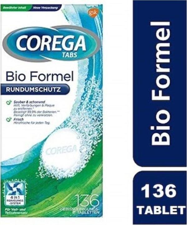 Tabs Bio Formel Protez Diş Temizleyici 136 Tablet - Image 1