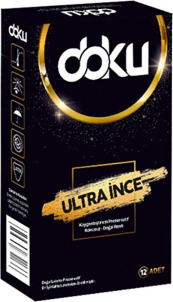 DOKU ULTRA İNCE PREZERVATİF 12 ADET - Image 1