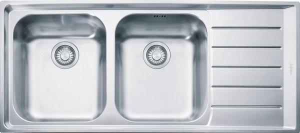 Franke Neptun Net 621 Mikrodekorlu 2 Gözlü Sağ Damlalıklı Çelik Evye - Image 1