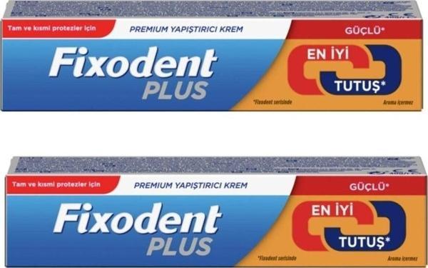Fixodent Plus En İyi Tutuş Diş Protez Yapıştırıcı Krem 2 x 40 G - Image 1