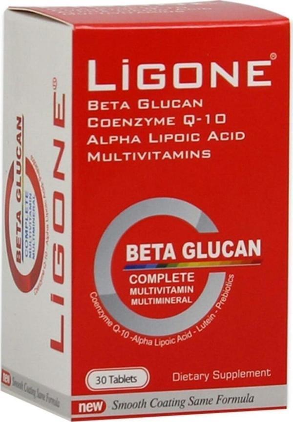 LİGONE BETA GLUKAN, MULTİVİTAMİN VE MİNERAL TAKVİYE EDİCİ GIDA (TABLET) 30 TABLET - Image 1