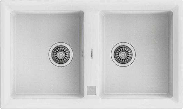 Teka Stone 90 B-Tg Tezgahüstü Çift Gözlü Beyaz Granit Evye - Image 1