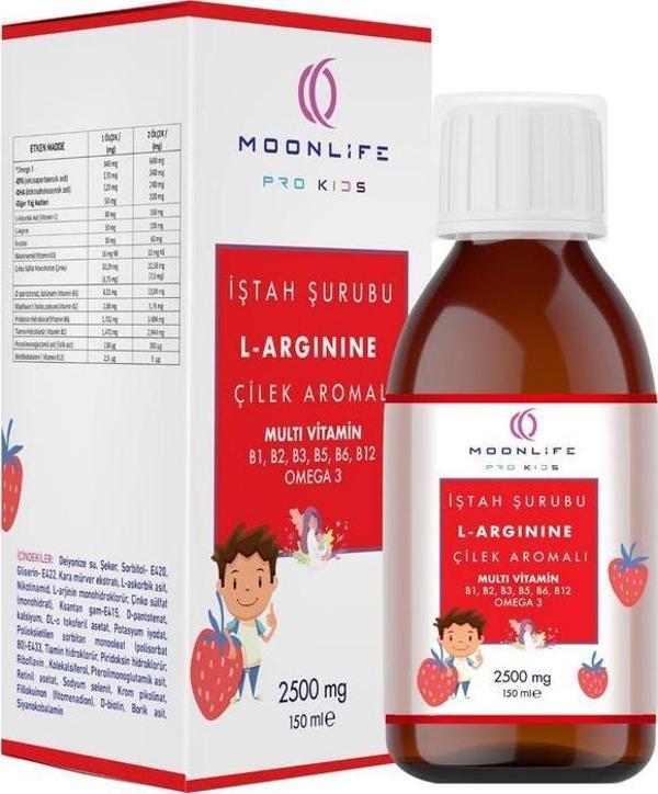 MOON LİFE L-ARJİNİN VE MULTİVİTAMİN İÇEREN SIVI TAKVİYE EDİCİ GIDA 150ML ŞİŞE - Image 1