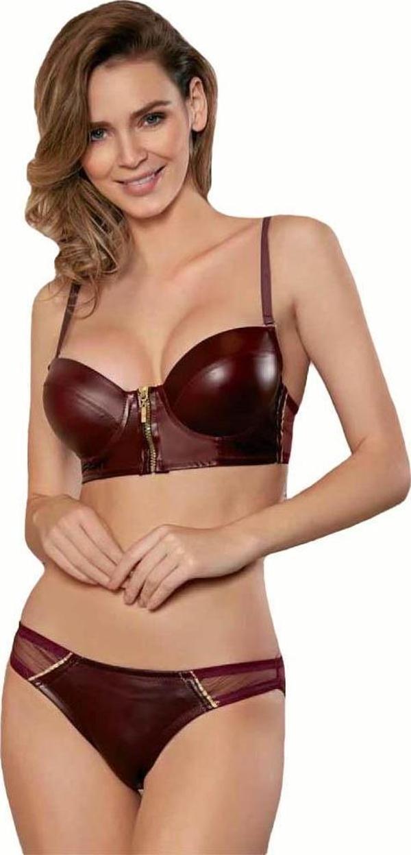 Anıl Bayan Straplez Fermuar Detaylı Sütyen Külot Takım 4734 - Image 1