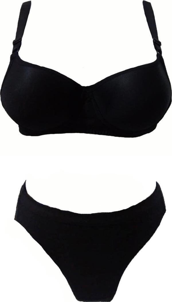 Miss Perry Bayan Düz Desteksiz Sütyen Külot Takımı Sütyen Takımı - Image 1