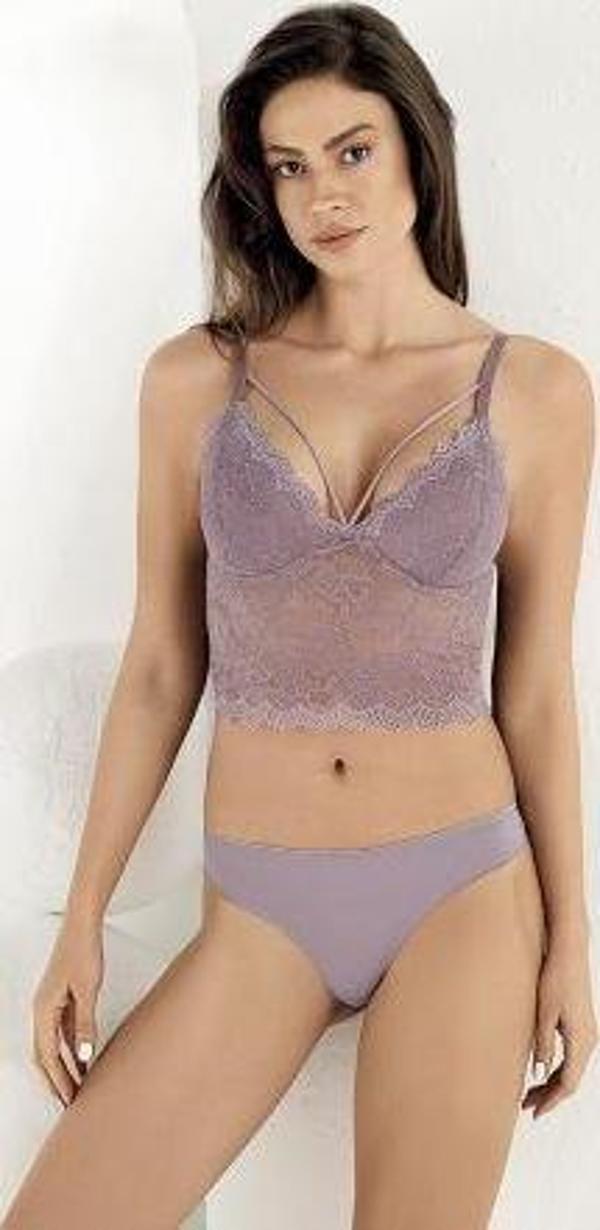 Şahinler 12800 Bayan Dantel Desteksiz Büstiyer Sütyen Külot Takım  - Image 1