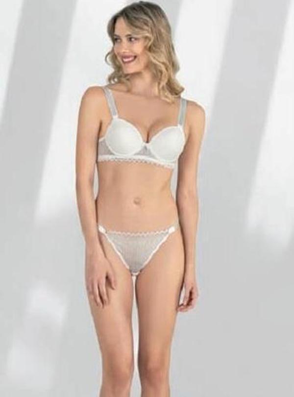 Fabony Bayan Dantelli Taşlı Destekli Sütyen Külot Takımı 4220 - Image 1