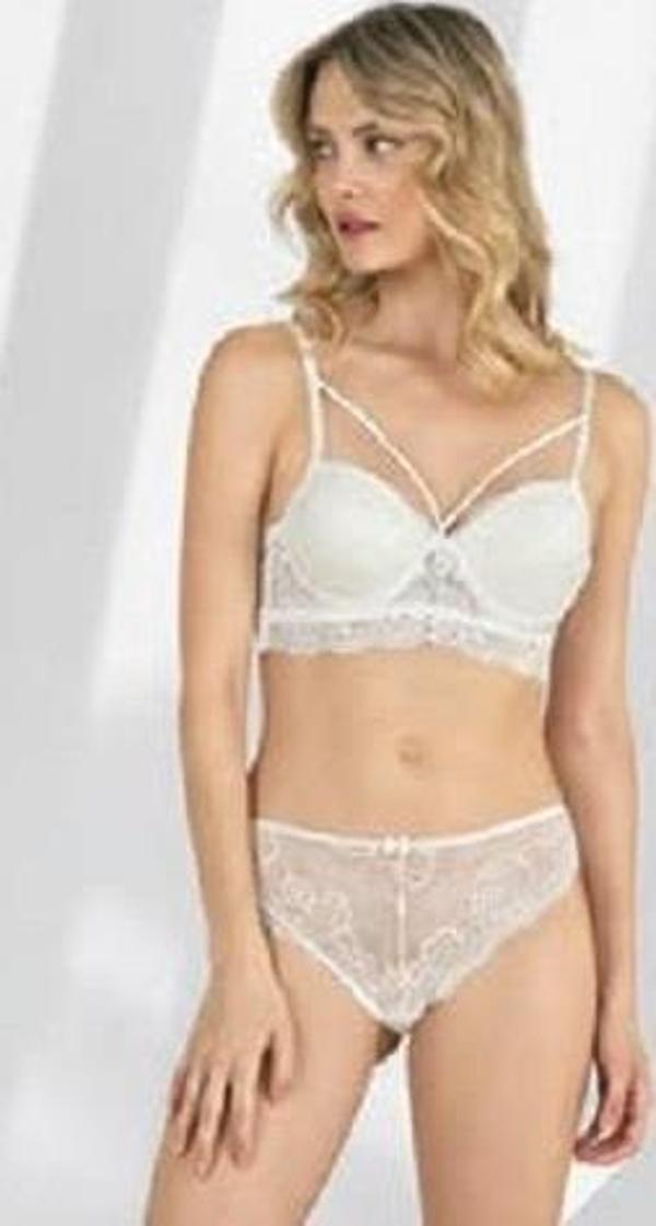 Fabony Bayan Dantelli Bralet Desteksiz Sütyen Külot Takımı 4211 - Image 1