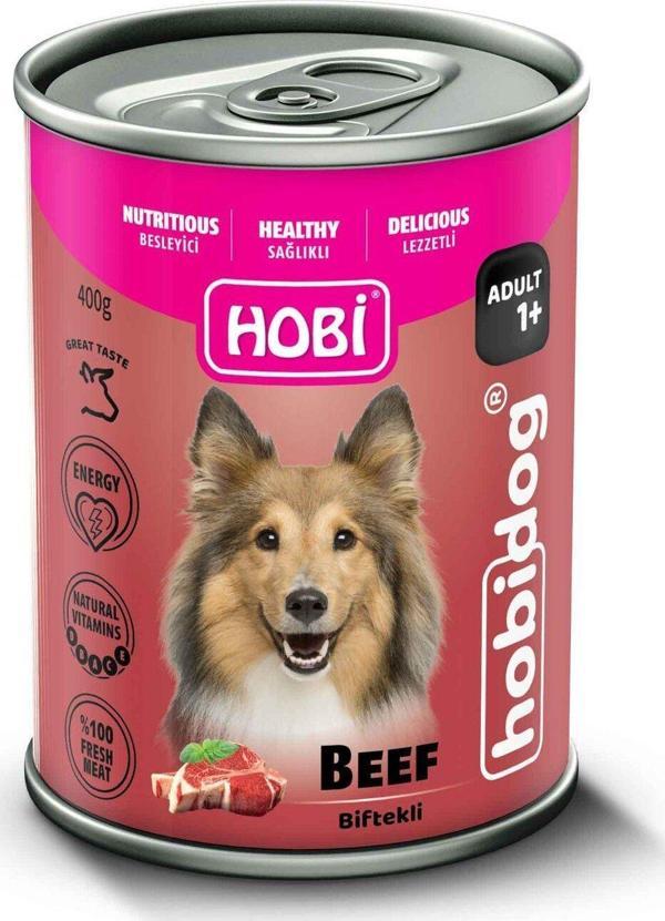 Hobi Hobidog Biftekli Yetişkin Köpek Konservesi 400g - Image 1