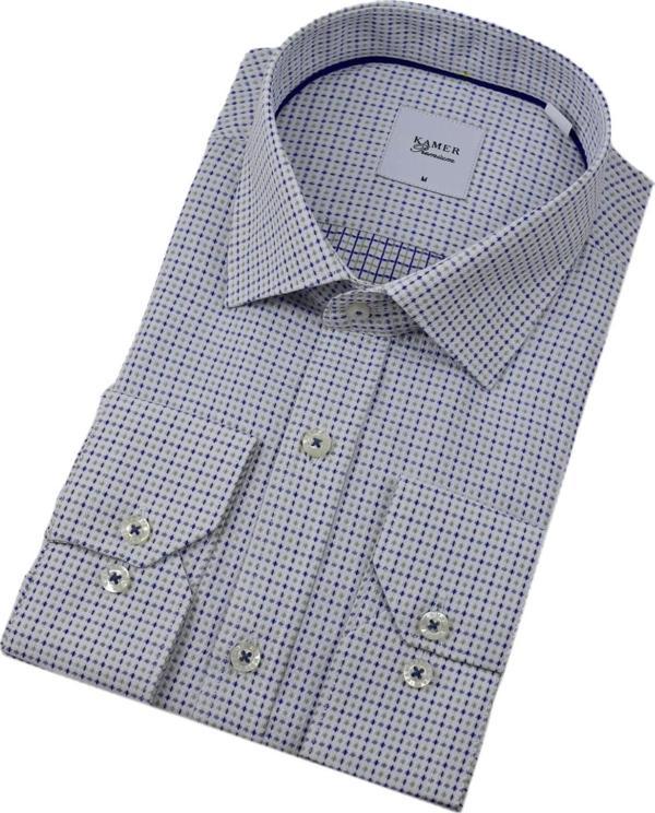 Erkek Klasik Puantiyeli Uzun Kol Gömlek 3596 BGL-ST04402 - Image 1