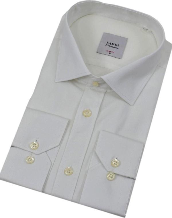Erkek Slim Fitt Likralı Uzun Kol Kulplu Gömlek 2358 BGL-ST04384 - Image 1