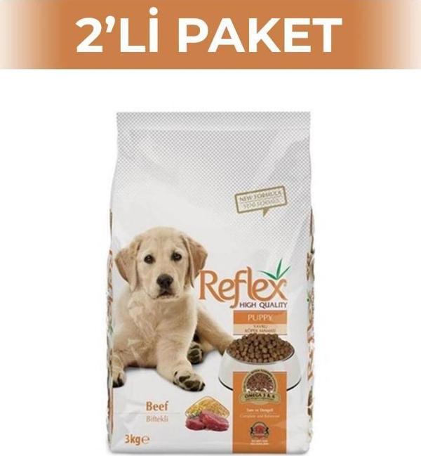Reflex Puppy Biftekli Yavru Köpek Maması 3 kg 2 Adet - Image 1