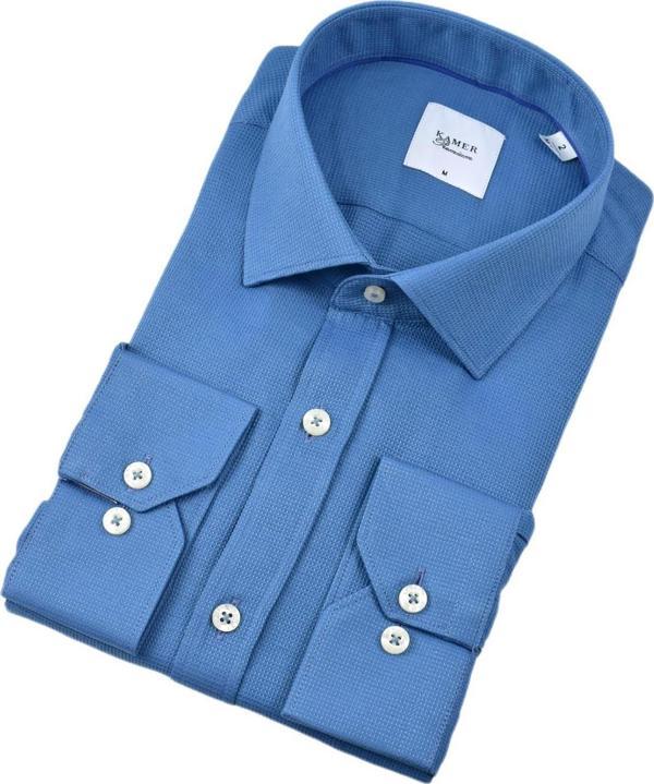 Erkek Klasik Petek Doku  Uzun Kol Gömlek 3718 BGL-ST04397 - Image 1