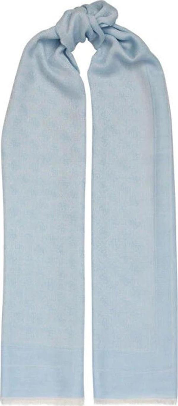 Guess Kadın Mavi 4G Jakarlı Zamira Şal 80x180 - Image 1