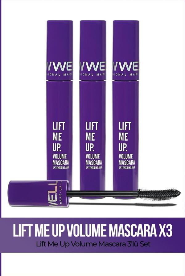 New Well 3X Lift Me Up Volume Mascara 8 Ml Üçlü Set - Image 1