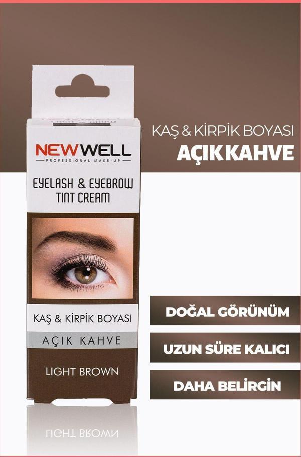 New Well Kaş & Kiprik Boyası - Açık Kahve 8680923320939 - Image 1