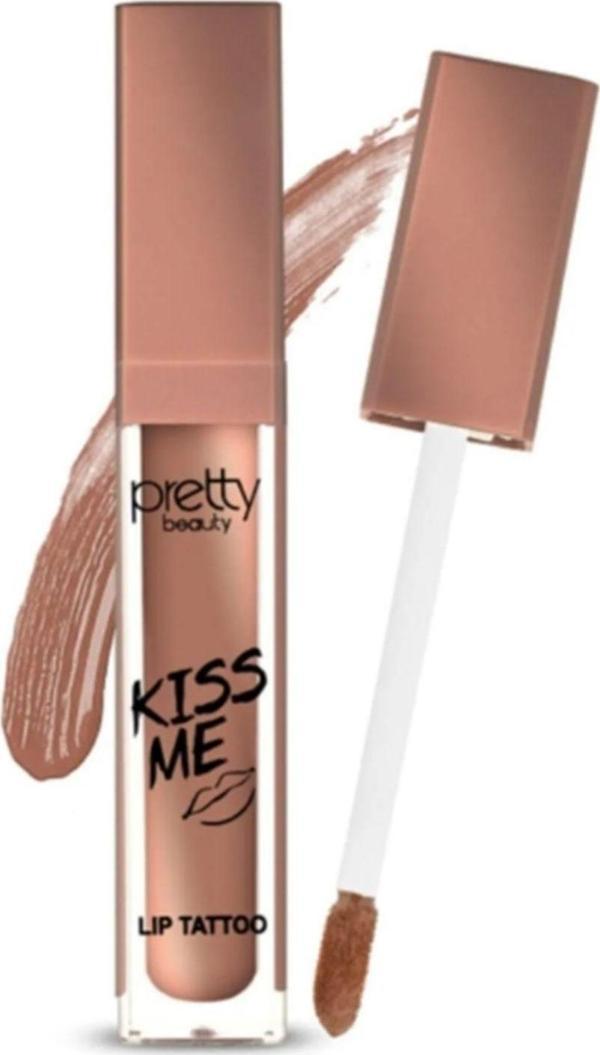 Pretty Beauty Kiss Mee Lip Tattoo 24 Saat Kalıcı Mat Likit Ruj No:1 - Image 1