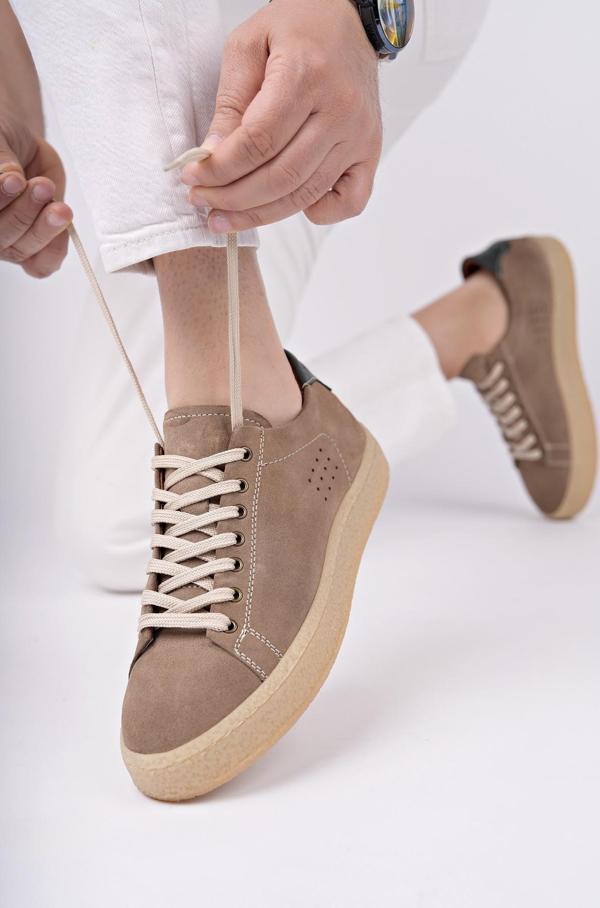 Muggo MİDWAY Bağcıklı Hakiki Deri Erkek Günlük Sneaker Spor Ayakkabı - Image 1