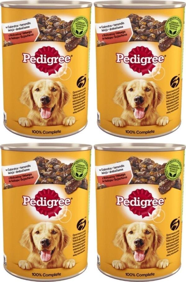 Pedigree Sığır Etli Biftekli Konserve Köpek Maması 400 gr x 4 Adet - Image 1