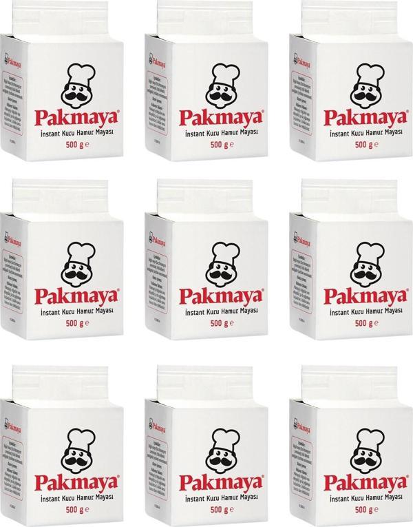 Pakmaya Instant Kuru Hamur Mayası 500 gr x 9 Adet - Image 1