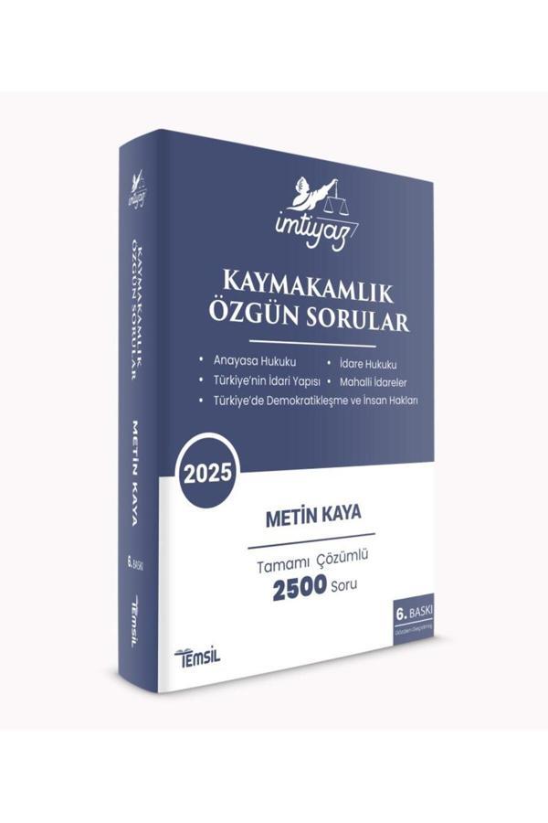 Temsil Kitap Temsil Kaymakamlık İmtiyaz Özgün Sorular Soru Bankası Çözümlü 6. Baskı - Metin Kaya Temsil Yayınları - Temsil Kitap - Image 1