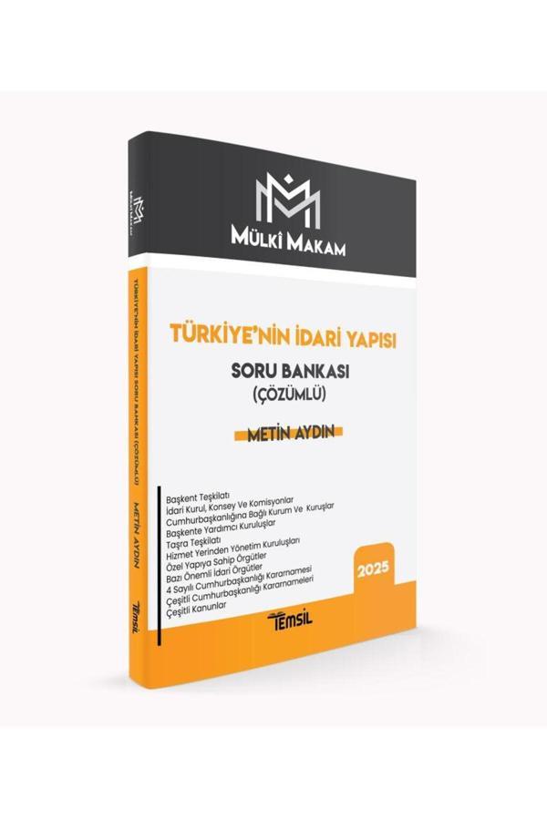 Temsil Kitap Temsil 2025 Baskı Mülki Makam Adli İdari Hakimlik Türkiyenin İdari Yapısı Soru - Temsil Kitap - Image 1