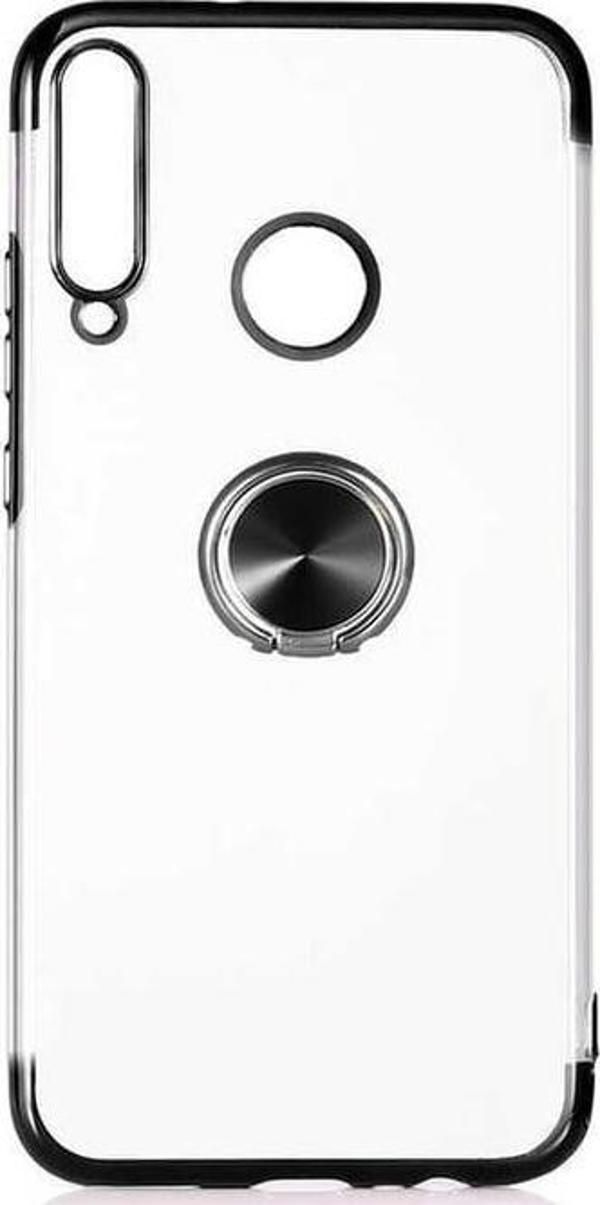 Huawei P40 Lite E Kılıf Kenarları Renkli Yüzüklü Manyetik Silikon - Image 1