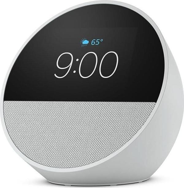 Amazon Echo Spot Alarmlı Saat Akıllı Asistan Hoporlör Beyaz - Image 1