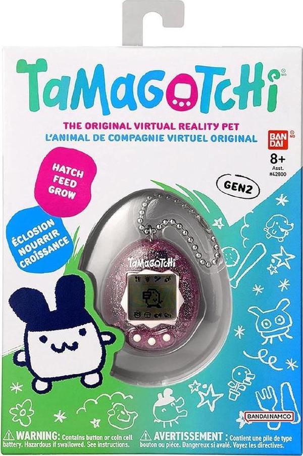 Tamagotchi Dijital Sanal Evcil Hayvan – Glitter Pembe (Bandai Gen2 Orijinal Seri) - Image 1
