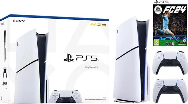 Sony Playstation 5 1 TB Slim Cd Edition+2.Dualsense+ Ps5 Fc 24 Oyunu - Image 1