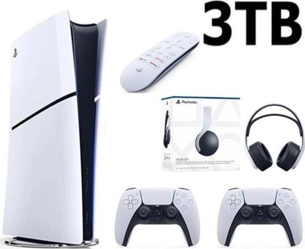Sony Playstation 5 Slim Dijital Edition 3TB +2.Dualsense + Media kumanda +3D PLUS KULAKLIK - Image 1