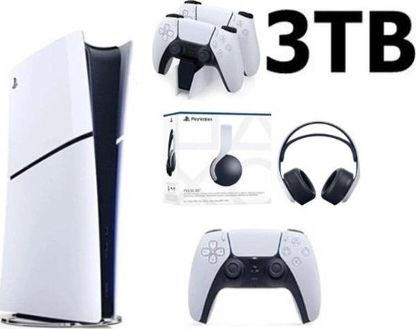 Sony Playstation 5 Slim Dijital Edition 3TB+Şarj İstasyonu+3D PLUS KULAKLIK - Image 1
