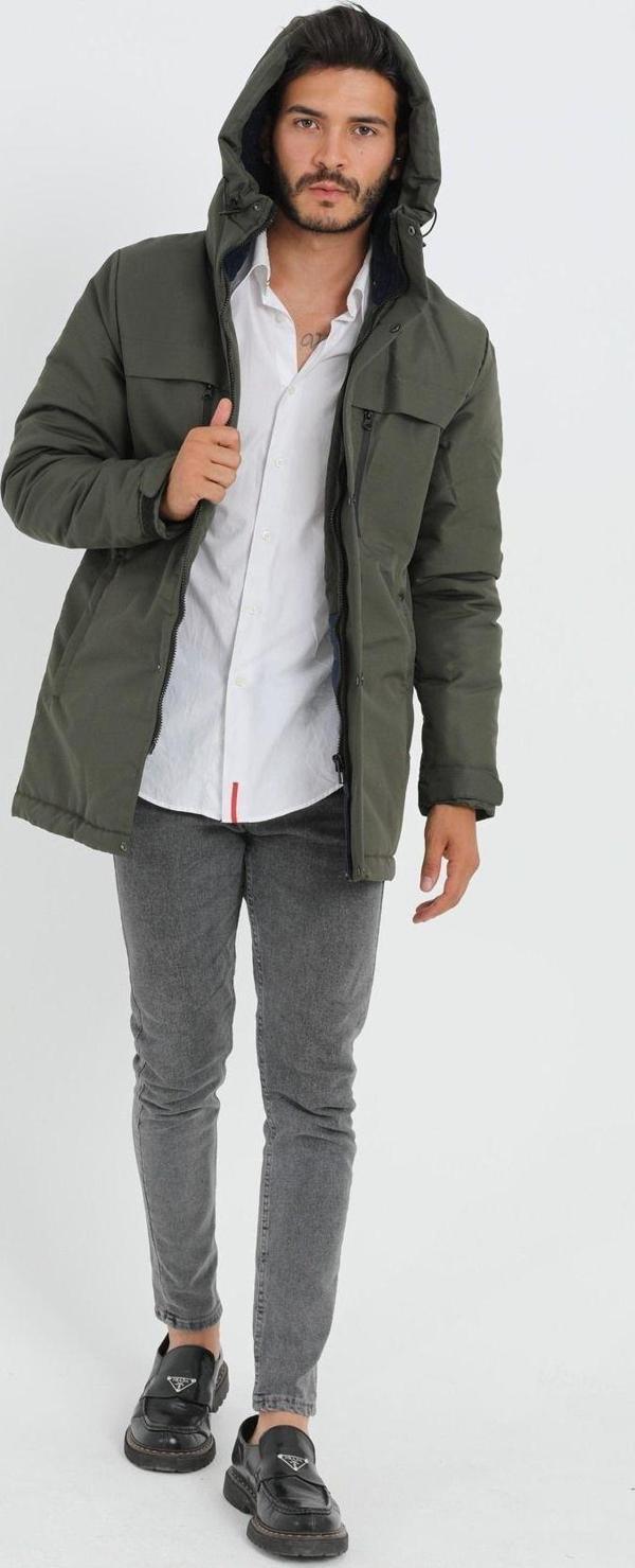 Spor Erkek Polarlı Su Ve Rüzgar Geçirmez Kapüşonlu Mont & Kaban & Parka - Image 1
