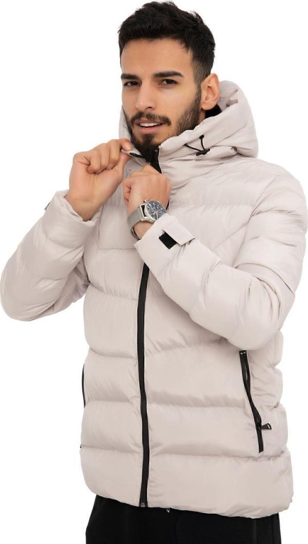 Spor Erkek Polarlı Kapüşonlu Su Geçirmez Rüzgara Dayanıklı Mont - Image 1