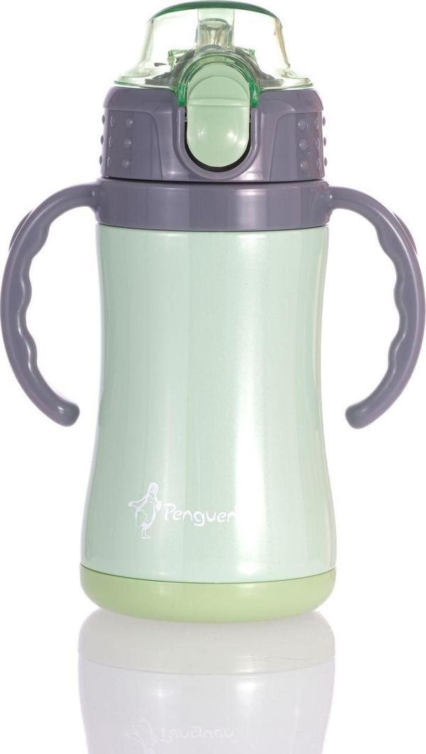 Penguen Çocuk Termosu - 280 Ml | Sızdırmaz Çift Cidarlı, Vakum Yalıtımlı | Paslanmaz Çelik Pipetli Termos - Image 1