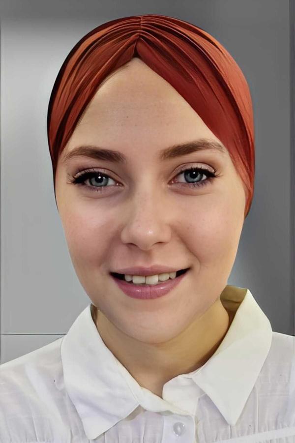 Uniquetrenders Kadın Lüks Sandy Kumaş Bağlamalı Pileli Tesettür Bone Bordo Standart - Image 1